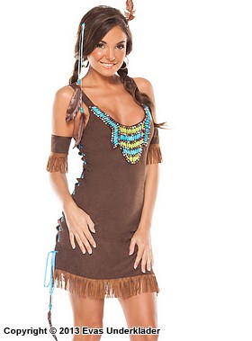 Pocahontas, indianflicka, söt maskeradklänning