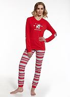 Pyjamas med jul-inspirerat mönster