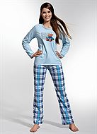 Rutig pyjamas i blått