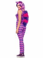 Katten från Cheshire från Alice i Underlandet, maskerad-jumpsuit, horisontella ränder