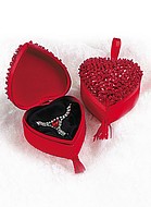 Stringtrosa i hjärtformad ask, present för Alla Hjärtans Dag