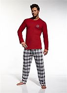 Rutig pyjamas i rött och grått