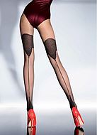Strumpbyxa med klassiskt stockings-mönster