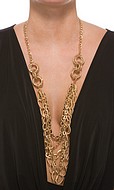 Gyllene halsband med kedjor