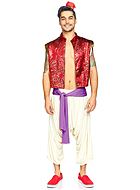 Aladdin, maskeraddräkt med topp och byxor, midjeband