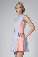 Kort klänning med plisserad kjol, XS - 5XL